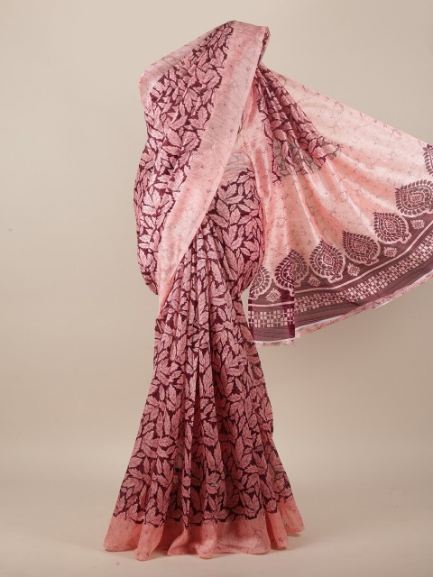 

Pothys Women Pink Printed Cotton Blend Saree