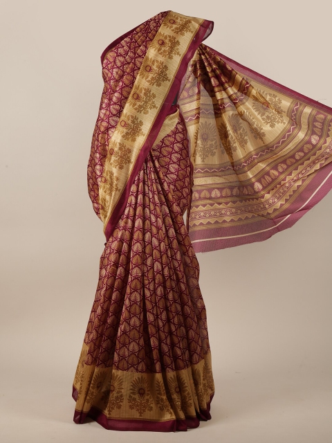 

Pothys Women Maroon Printed Cotton Blend Saree