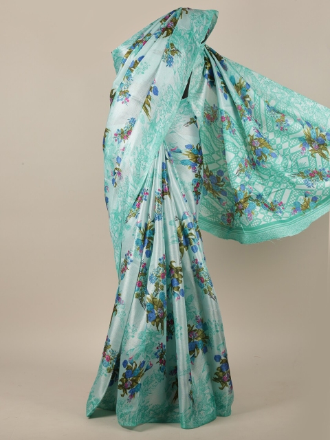 

Pothys Women Green Printed Cotton Blend Saree