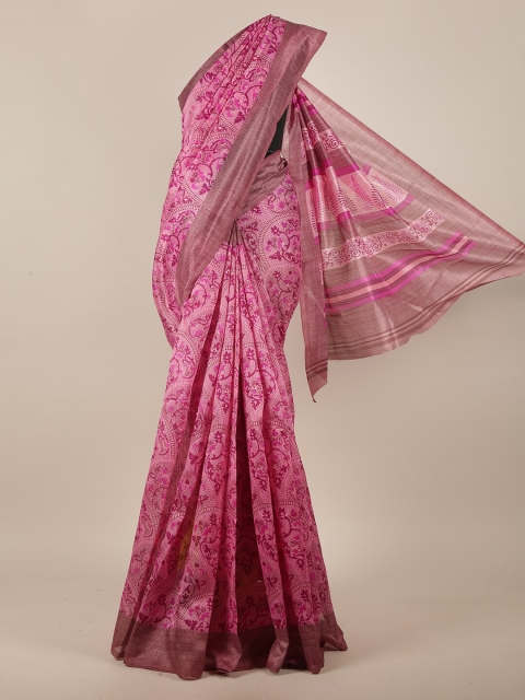 

Pothys Women Pink Printed Cotton Blend Saree