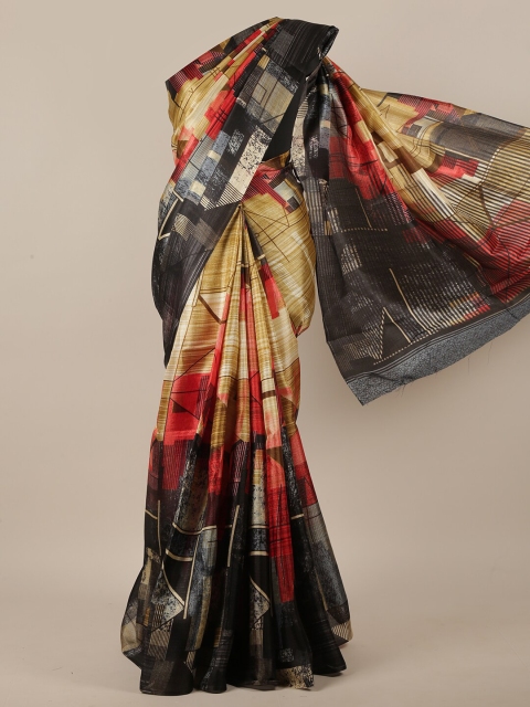 

Pothys Women Multicolored Geometric Motifs Printed Saree, Multi