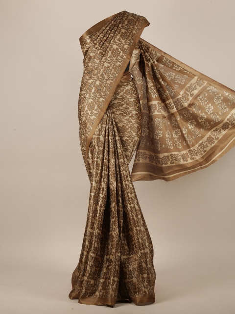 

Pothys Brown & Beige Floral Motifs Printed Saree