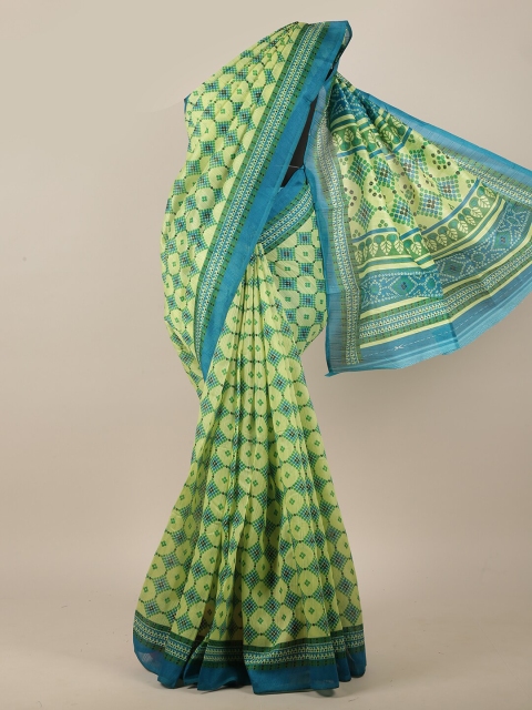 

Pothys Green & Blue Printed Saree