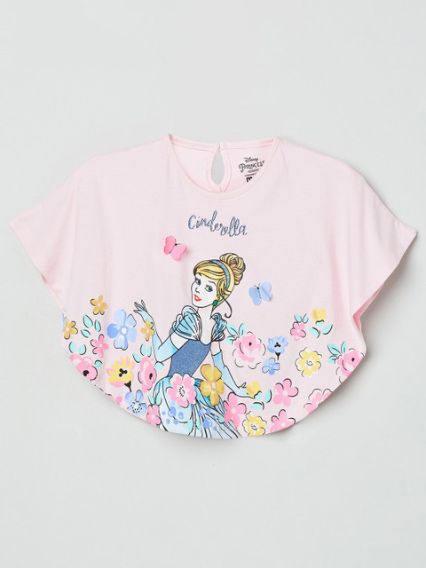 

max Pink Barbie Printed Pure Cotton Kaftan Top