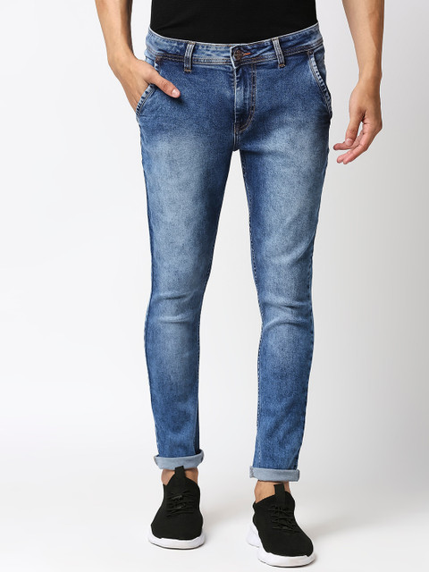

High Star Men Blue Slim Fit Heavy Fade Stretchable Jeans