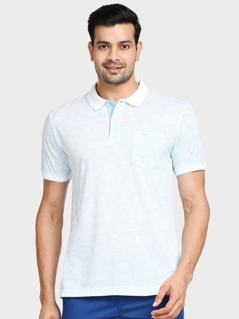 

ColorPlus Men Blue Polo Collar T-shirt