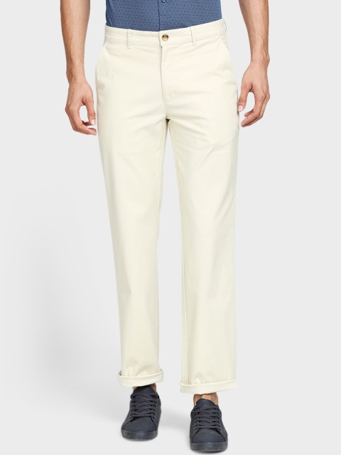 

ColorPlus Men Beige Regular Fit Solid Trousers