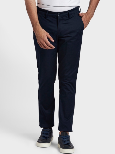 

ColorPlus Men Blue Regular Trousers