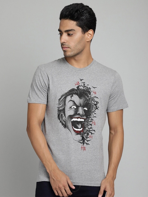 

Free Authority Men Grey Joker Printed T-shirt