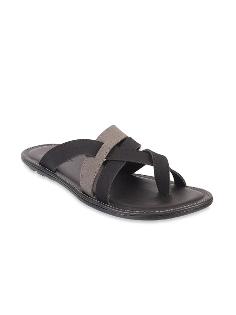 

Mochi Men Black & Grey Comfort Sandals