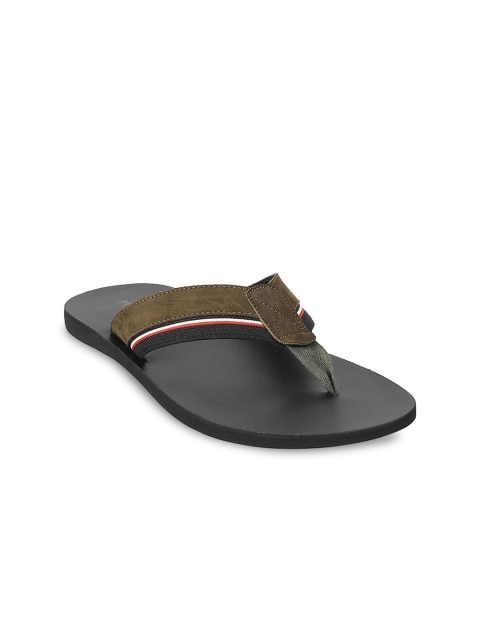 

Mochi Men Olive Green & White Comfort Sandals
