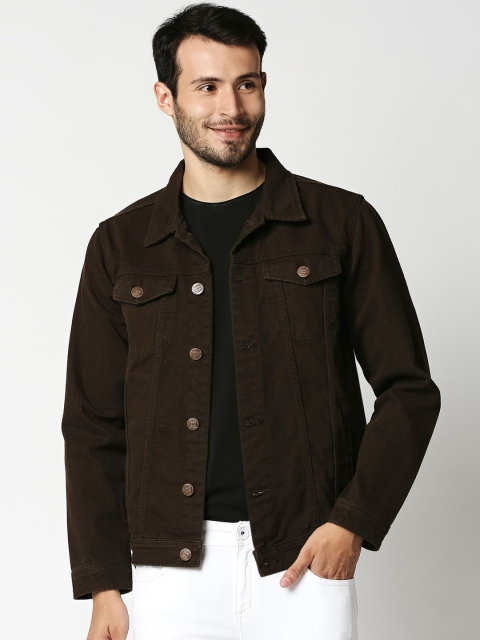 

High Star Men Brown Denim Jacket