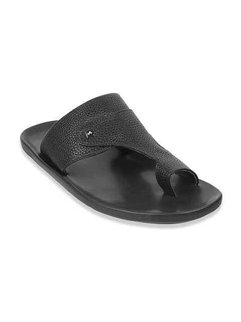 

Metro Men Black Leather Comfort Sandals