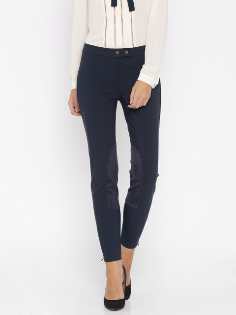

Tommy Hilfiger Women Navy Blue Ankle Length Trousers