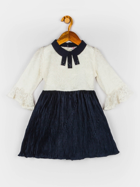 

Peppermint Girls Navy Blue Net Dress