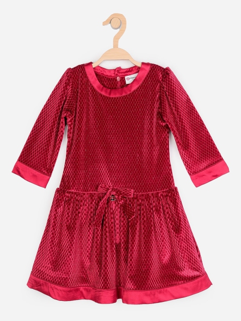 

Peppermint Maroon Velvet Dress