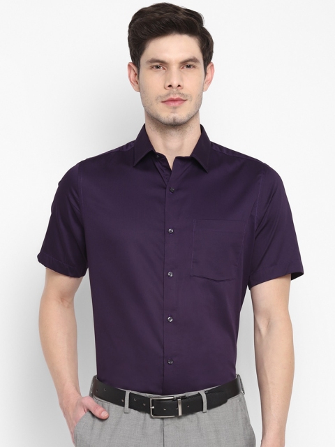 

Turtle Men Purple Opaque Cotton Formal Shirt