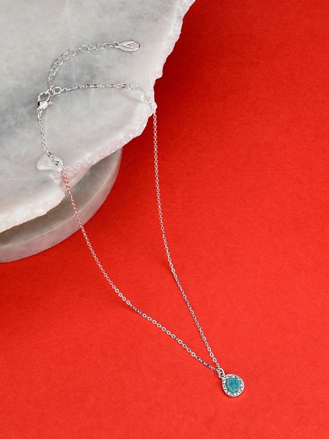 

Accessorize Silver-Toned & Turquoise Blue Necklace