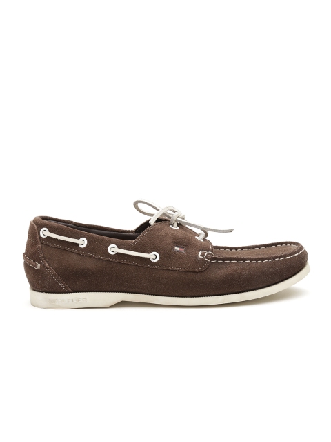 

Tommy Hilfiger Men Coffee Brown Suede Boat Shoes
