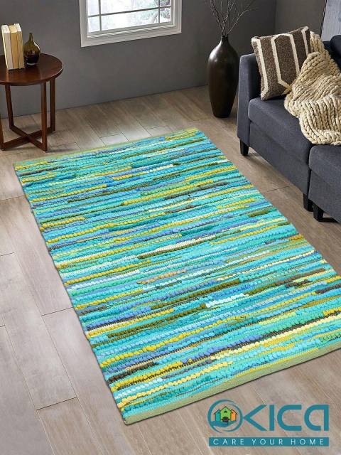 

KICA Green & Yellow Rectangular Dhurrie