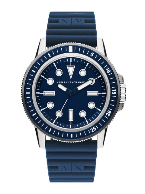 

Armani Exchange Men Blue Patterned Dial & Blue Textured Straps Analogue Watch