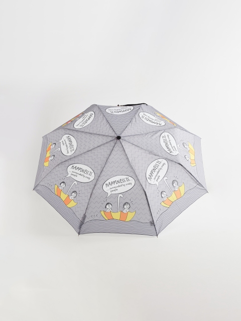 

Home Centre Grey & White Printed Manual 3-Fold Umbrella