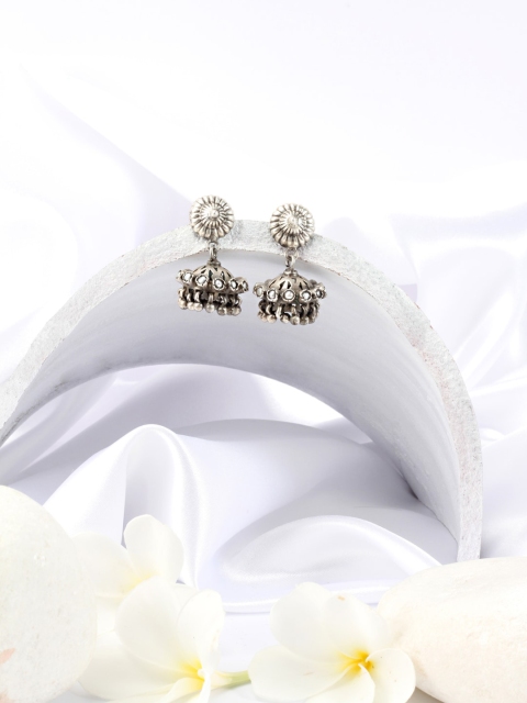 

SANGEETA BOOCHRA Silver-Toned Contemporary Studs Earrings