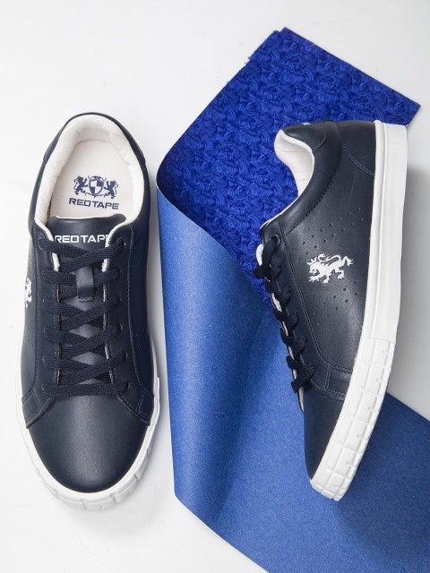 

Red Tape Men Navy Blue Woven Design Sneakers