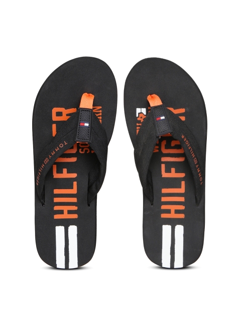 

Tommy Hilfiger Men Black Printed Flip-Flops