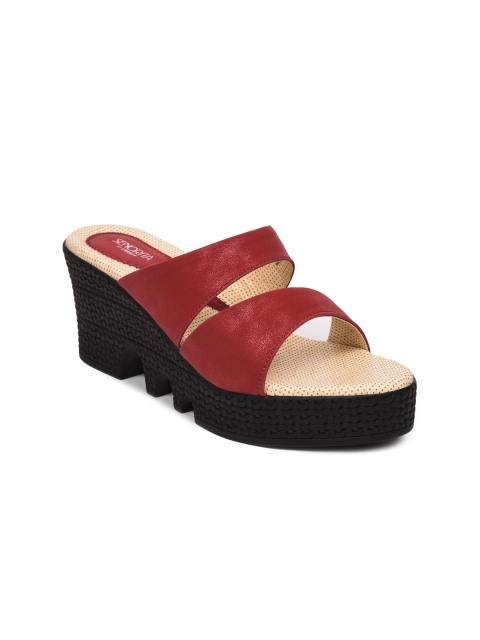 

Liberty Women Red PU Wedge Sandals