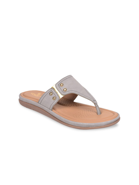 

Liberty Grey Embellished PU Comfort Sandals