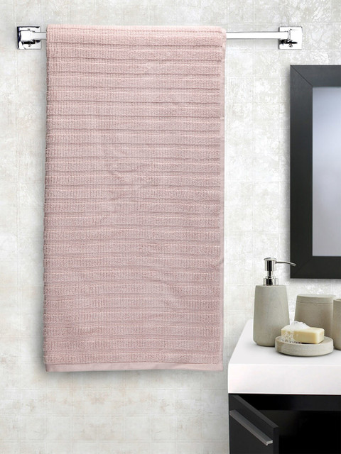 

Creeva Pink Self Design 500 GSM Bath Towel