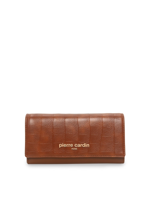 

pierre cardin Women Tan PU Two Fold Textured Wallet
