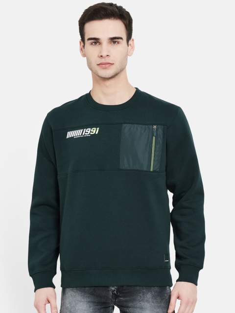 

Octave Men Green Pullover Sweatshirt