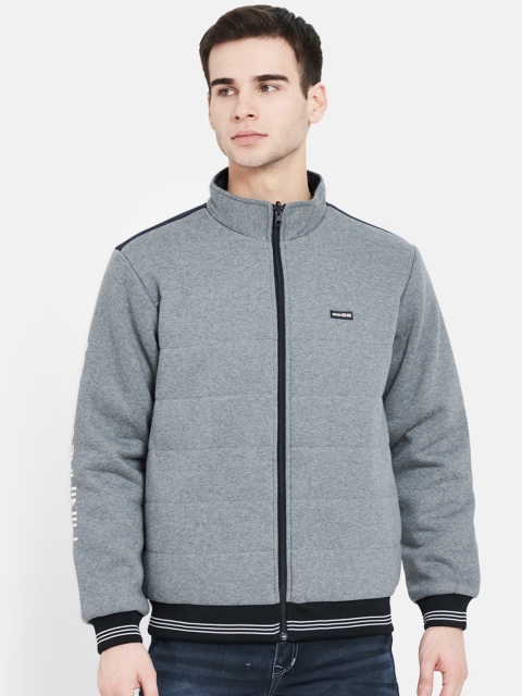

Octave Men Grey Front-Open Sweatshirt