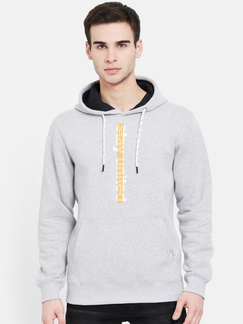 

Octave Men Grey Hooded Sweatshirt