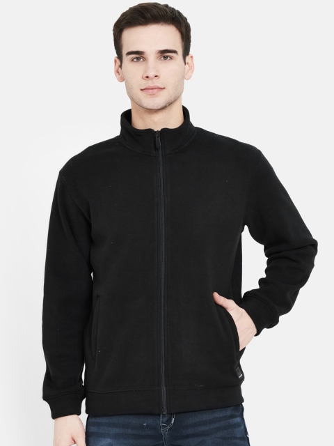 

Octave Men Black Front-Open Sweatshirt