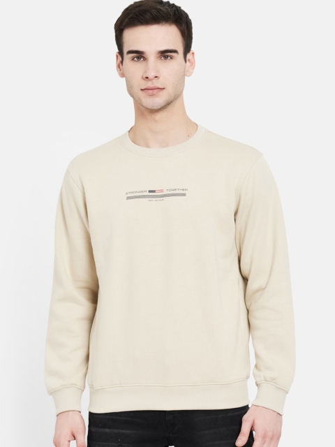 

Octave Men Beige Pullover Sweatshirt