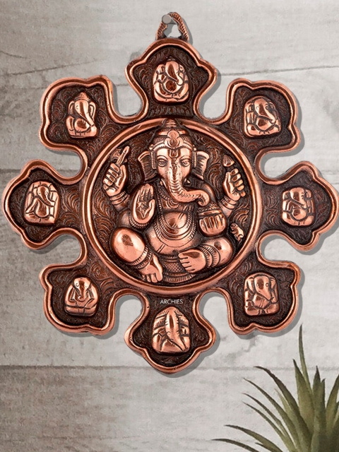 

Archies Bronze-Toned Ganesha Wall Hanging Showpiece