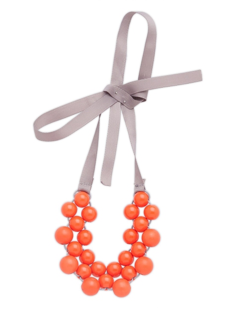 

Lilly & sparkle Orange & Grey Gold-Plated Necklace