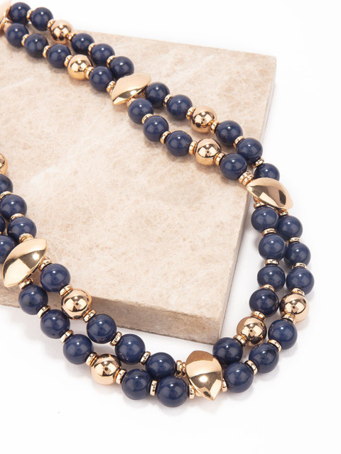 

Lilly & sparkle Gold-Toned & Blue Gold-Plated Necklace