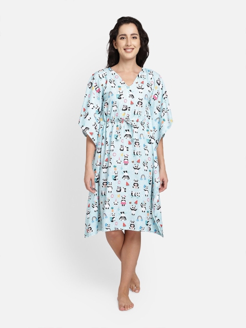 

Bellofox Women Multicoloured Printed Nightdress, Multi