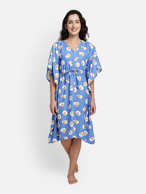 

Bellofox Blue Printed Nightdress