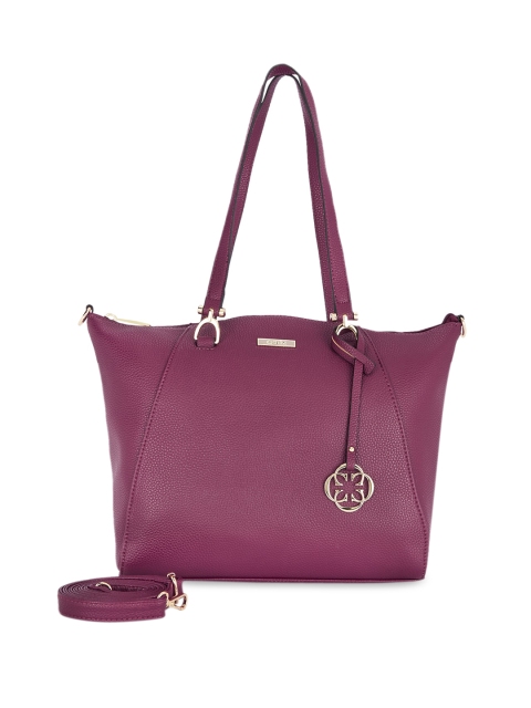 

CERIZ Burgundy PU Structured Shoulder Bag