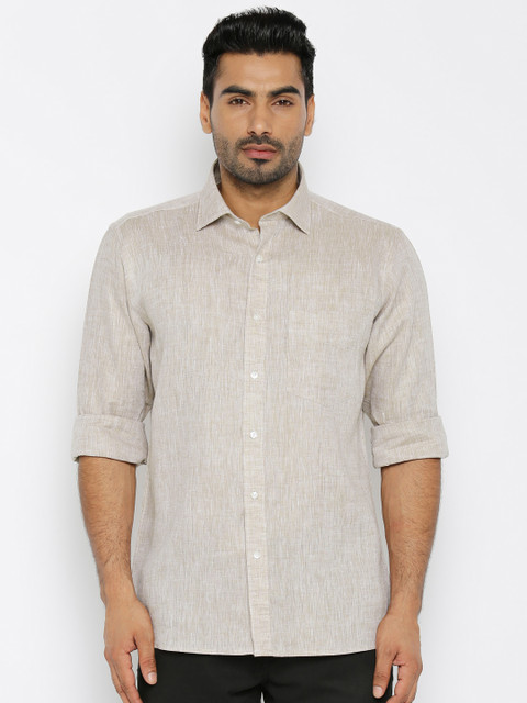 

Van Heusen Men Brown Regular Fit Solid Casual Shirt