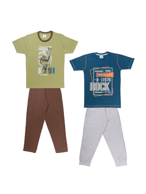 

Todd N Teen Boys Set of 2 Printed Clothing Set, Olive