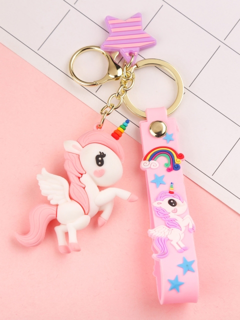 

Bigsmall Unisex Baby Pink Unicorn Pony Keychain
