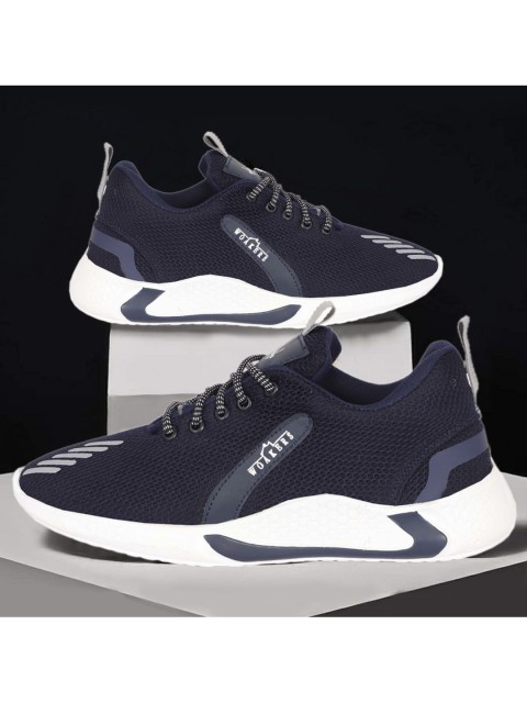 

Woakers Men Blue Woven Design Sneakers