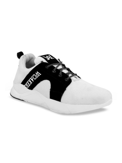 

Woakers Men White Colourblocked Antibacterial Sneakers