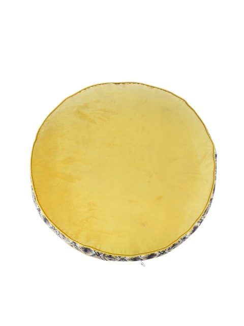 

WIGGLE TWIDDLE Yellow Printed Large Size Pet Round Bed